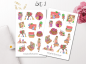 Preview: Girls Picnic Sticker Set